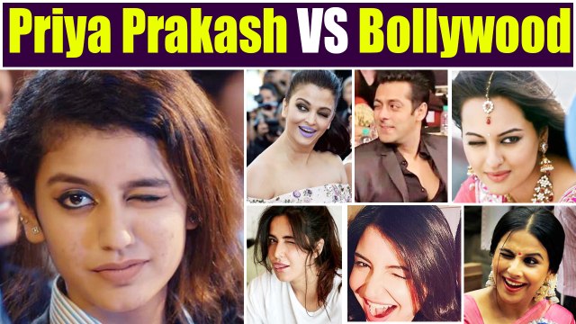 Priya Prakash Varrier's WINK vs Salman Khan, Aishwarya Rai, Priyanka Chopra & others | FilmiBeat