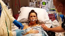 Akciğer nakli sonrası ilk defa nefes alan kadının inanılmaz tepkileri