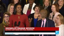US - First lady Michelle Obama gives her final speech