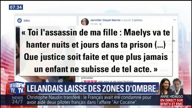 Maëlys va te hanter nuits et jours . La mère de la fillette s'adresse à Nordahl Lelandais sur Facebook