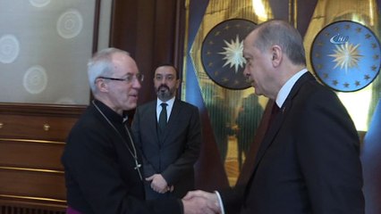 Cumhurbaşkanı Erdoğan, İngiltere Anglikan Kilisesi Başpiskoposunu kabul etti