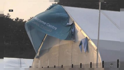 2018 Kış Olimpiyatlarını güçlü rüzgarlar vurdu