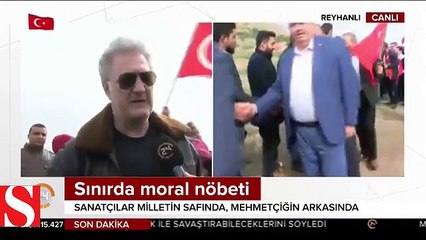 Sanatçılar Mehmetçik�e destek için sınırda