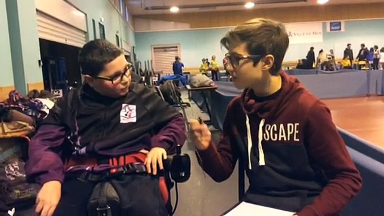 Interview d’ Erwan du collège westhoek de Coudekerque Branche. Compétition de sport partagé