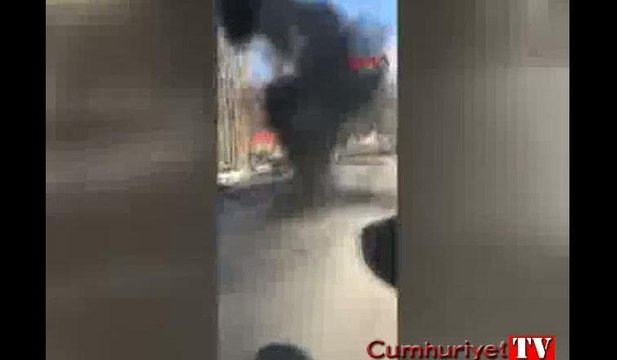 Dolmabahçe Sarayı önünde hareketli dakikalar