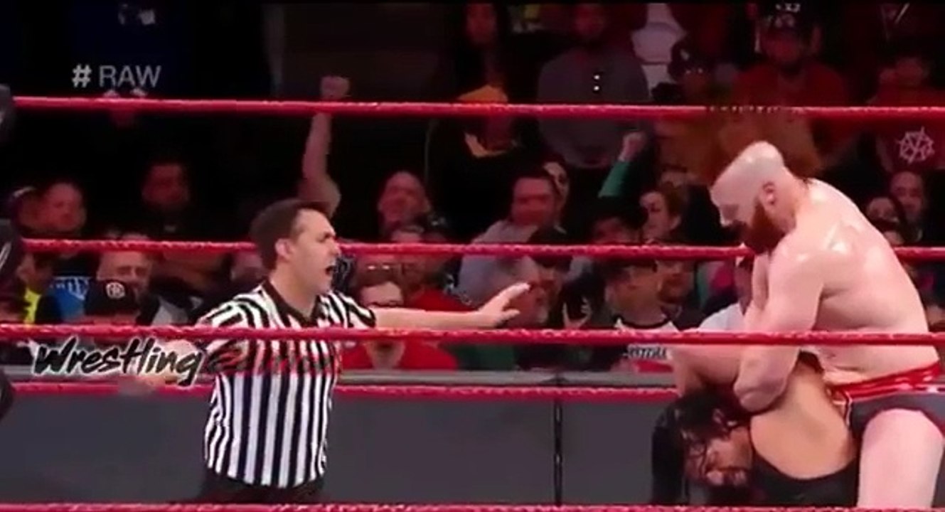 WWE Raw 12 February 2018 Roman Reigns Vs Sheamus