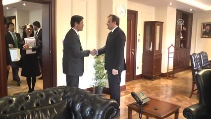 Başbakan Yardımcısı Çavuşoğlu, Japonya Büyükelçisi Miyajima'yı Kabul Etti