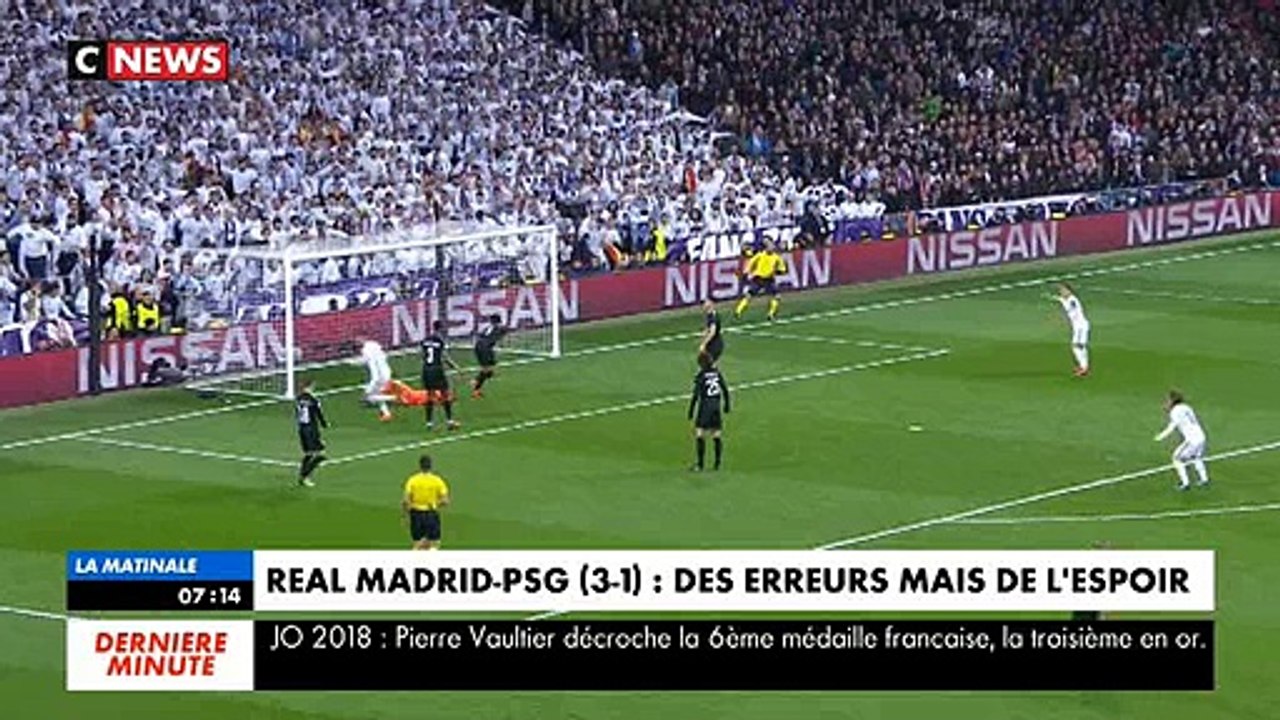 Le Real Madrid a remporté un match contre le PSG à 3 buts contre 1