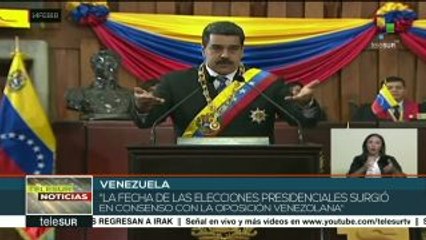 Maduro: Fecha de elecciones surgió en consenso con la oposición