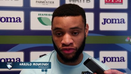 Avant Sochaux - HAC, interview d'Harold Moukoudi
