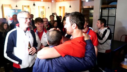 Pierre Vaultier au Club France après sa deuxième médaille d'or olympique
