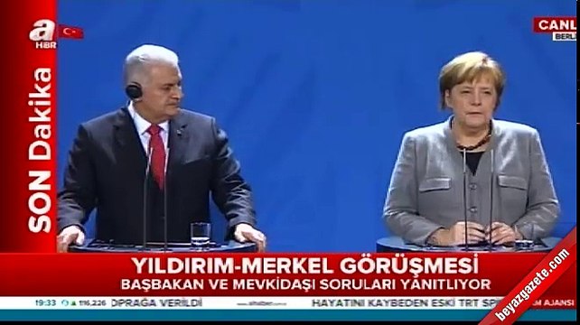 Yıldırım ve Merkel'den ortak açıklama: 'Amaçları belli...'