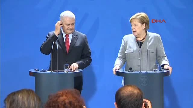 Başbakan Yıldırım Almanya Başbakanı Merkel ile Ortak Basın Toplantısı Düzenledi 1