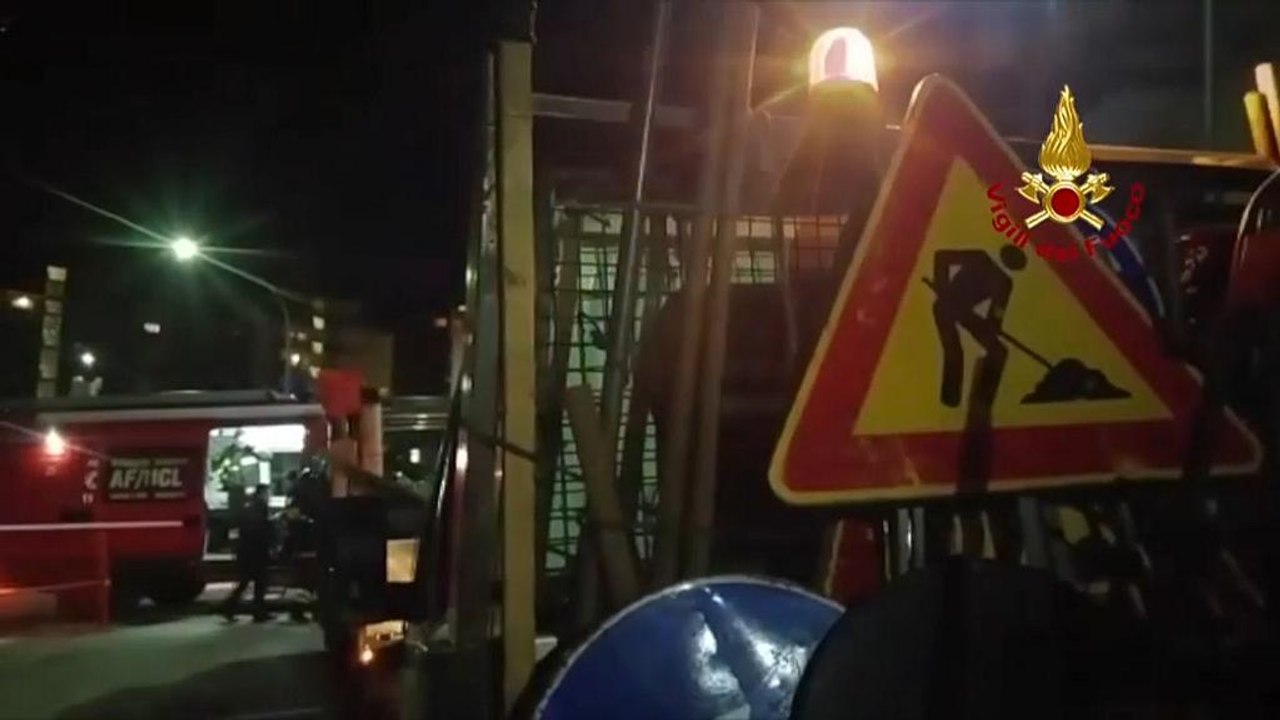 Rom: Straße abgesackt