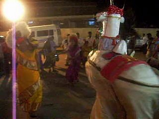 Folk dance at Kutralam falls, Tamilnadu, India
