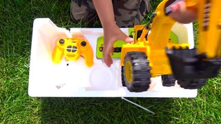 Funny Baby Unboxing And Assembling The POWER Wheel Ride on Tractor Buldozer!