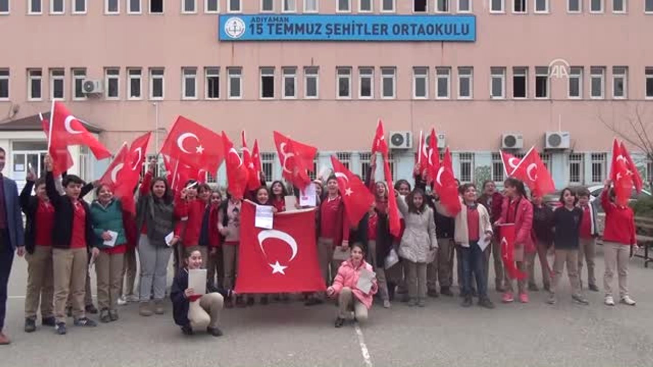 15 Temmuz Şehitler Ortaokulu Öğrencilerinden Zeytin Dalı Harekatı'na Destek