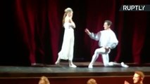Real Life Romeo and Juliet! Male Ballet Dancer Proposes to Ballerina On Stage
