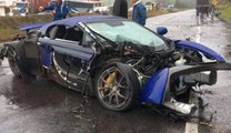 Accidente por velocidad McLaren 650S via Bogota Tunja
