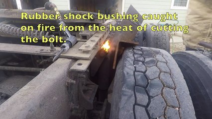 Replacing shocks on a Freightliner