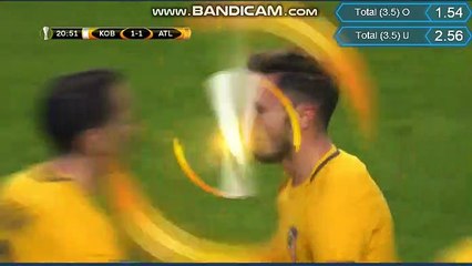 Saul Niguez  Goal - FC Kobenhavn 1-1 Atletic Madrid 15.02.2018