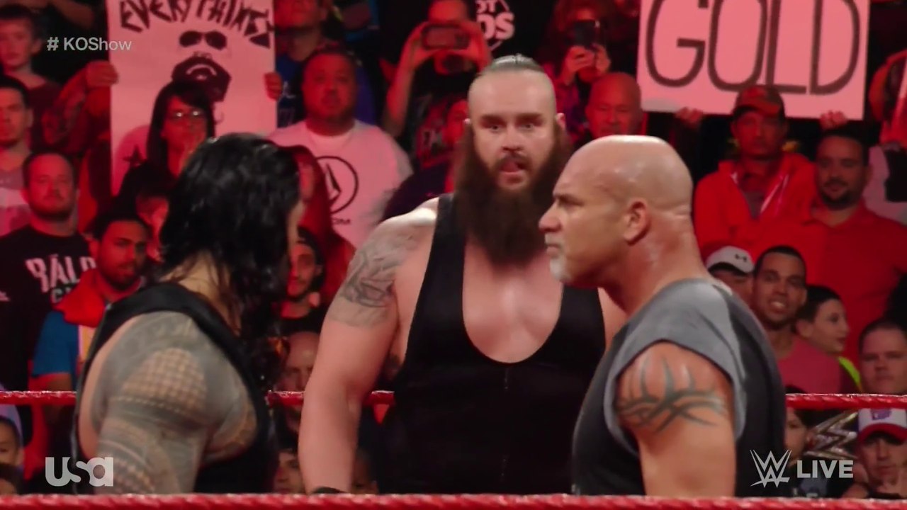 Reigns & Goldberg Destroy Strowman (2017-01-02)