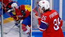 Hockey Player GUSHES Blood After Taking Skate to the Face at the 2018 Winter Olympics
