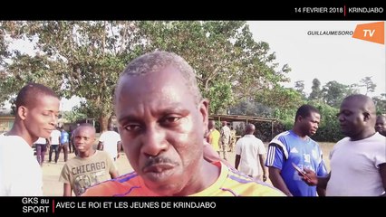 Guillaume SORO au sport avec le Roi et les jeunes de Krindjabo Maracana Ran