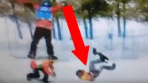 Austrian Snowboarder SNAPS His Neck After Losing Control During Jump