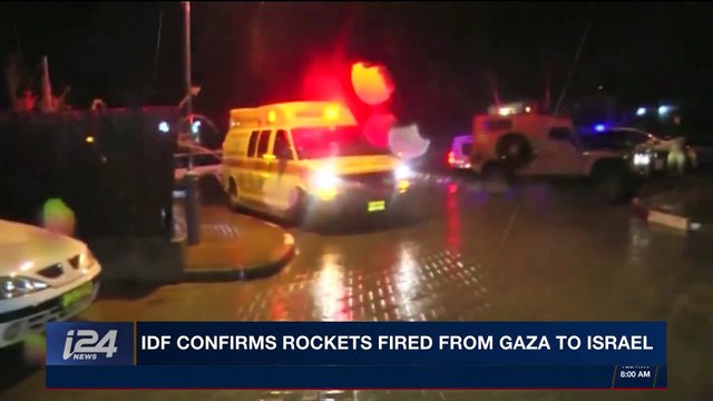 i24NEWS DESK | IDF confirms rockets fired from Gaza to Israel | Monday, February 19th 2018