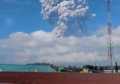 Ash Cloud Rises Over Indonesia's Sinabung Volcano