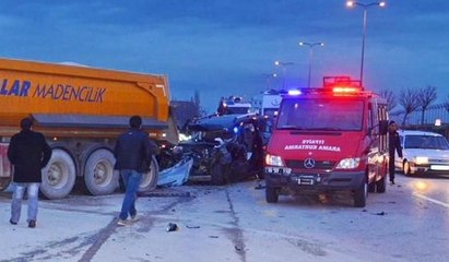 Ankara'da trafik kazası: 4 ölü, 1 yaralı