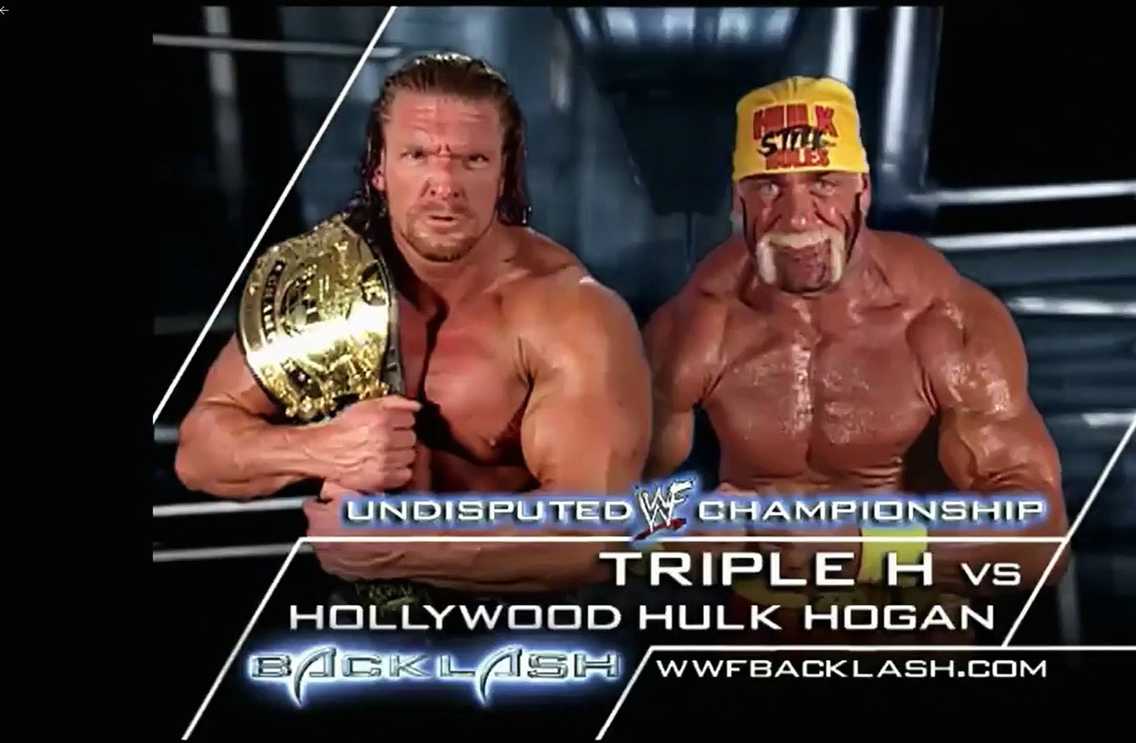 Wwe Backlash 2002 Triple H c Vs Hollywood Hulk Hogan undsiputed Championship Official Promo video Dailymotion