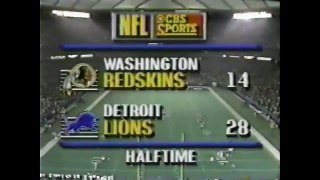 1990-11-04 Washington Redskins vs Detroit Lions