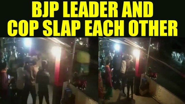 BJP leader Jyoti Mishra hits police constable, gets slapped back, Watch video | Oneindia News