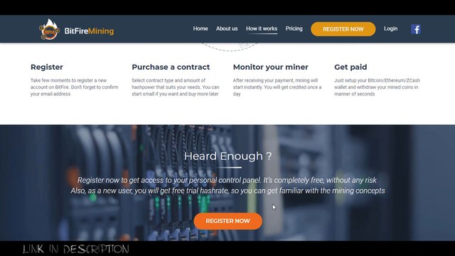 Bitfire mining | New Cloud Mining Site | 100GH/S Free | BTC / ETH / ZEC
