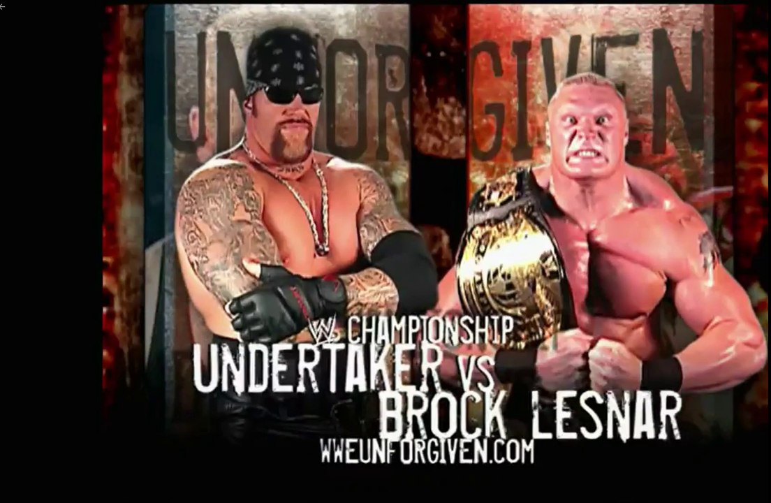 Wwe Unforgiven 2002 - Brock Lesnar(c) Vs The Undertaker - Wwe Championship - Official Promo - 720p