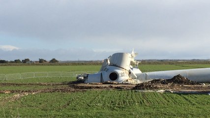 Éolienne tombée à Bouin : une enquête bien avancée, nettoyage en cours
