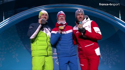 JO 2018 : Biathlon– Remise des médailles du 20 km hommes - Johannes Boe remporte l'or olympique