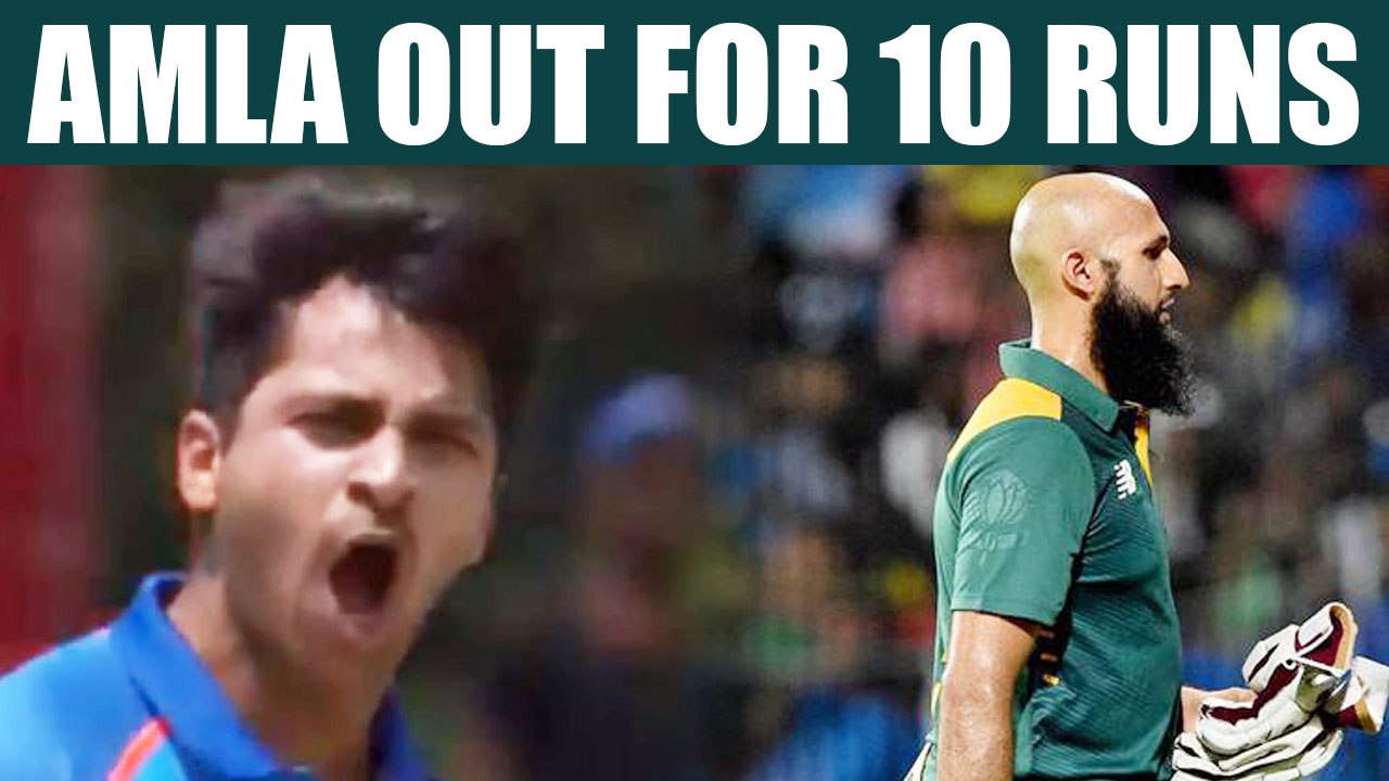 India vs South Africa 6th ODI: Hashim Amla dismissed for 10 runs, Thakur strikes for India |Oneindia