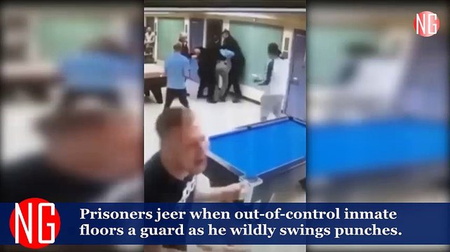Prisoners Cheer As Inmate Knocks Down Jail Guards