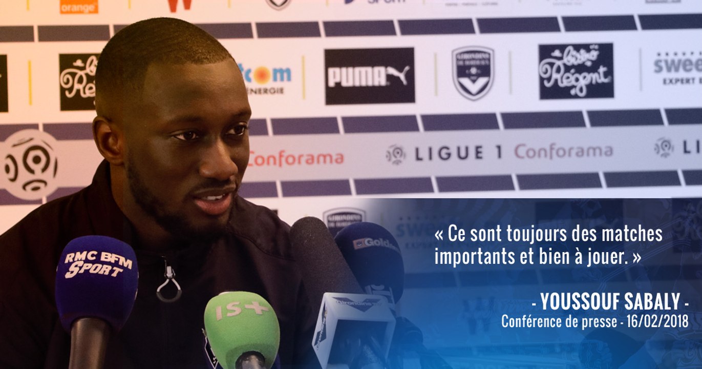 Youssouf Sabaly face à la presse avant Marseille-Bordeaux