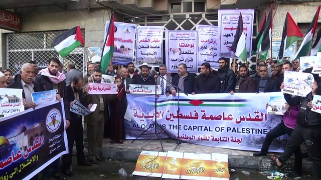 ABD'nin Kudüs'ü 'İsrail'in başkenti' olarak tanıma kararı protesto edildi - GAZZE