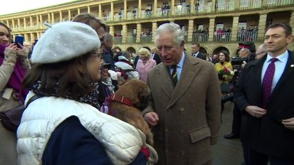 Duke and Duchess of Cornwall visit Piece Hall in Halifax