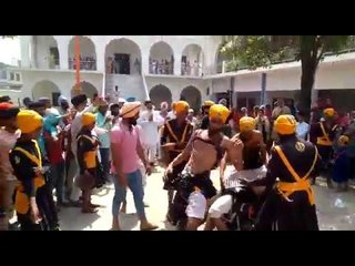 People doing dangerous stunt on the occasion of Baisakhi