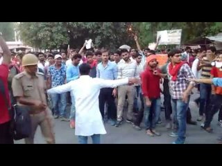candle protest at allahabad of up