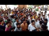 allahabad university students protest over hostel