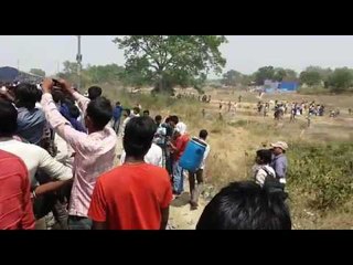 the burning train in gonda