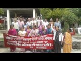 People protesting for rail line in Bageshwar