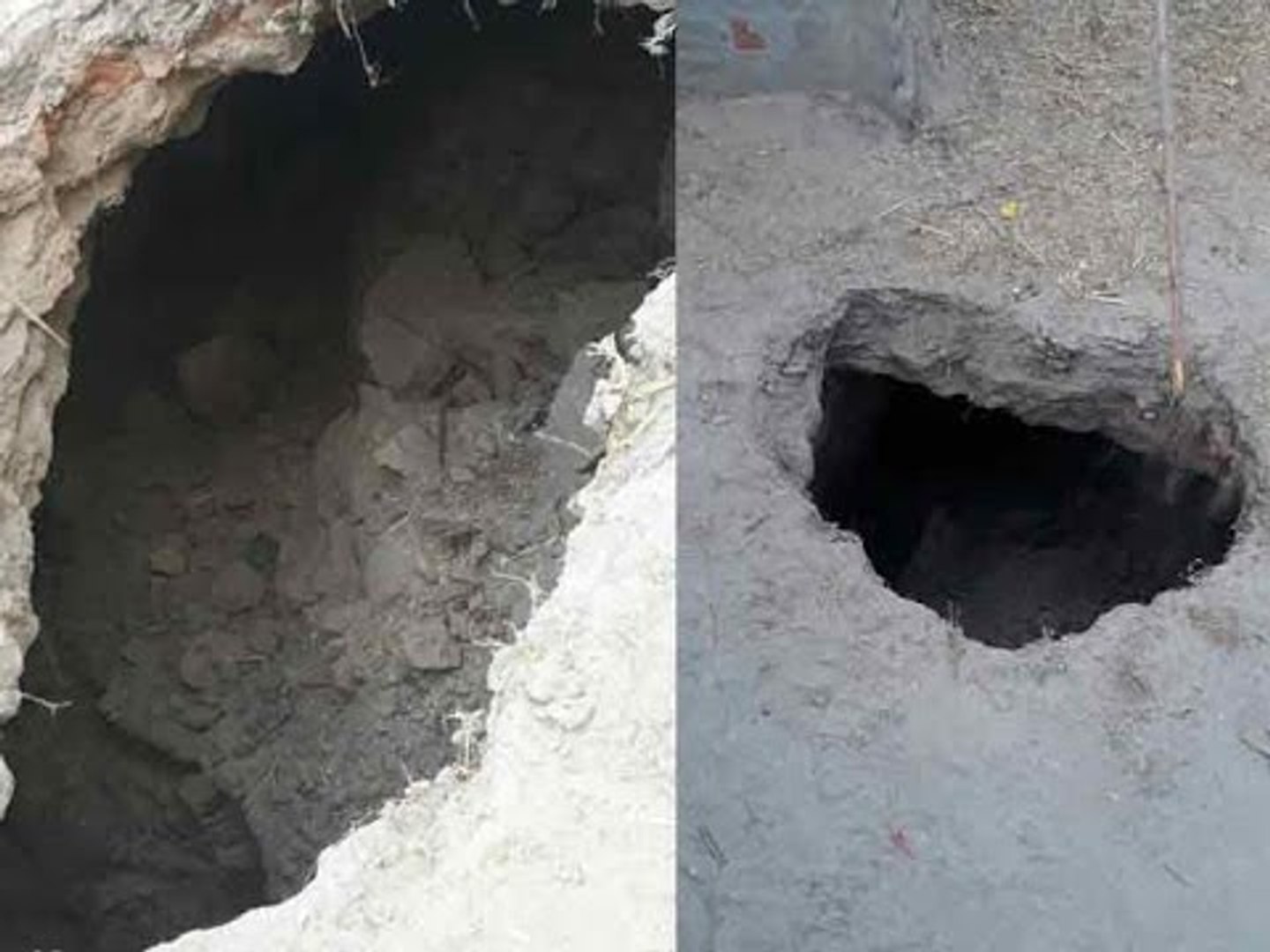 ⁣land  Pit in a villege of gonda villagers in shock